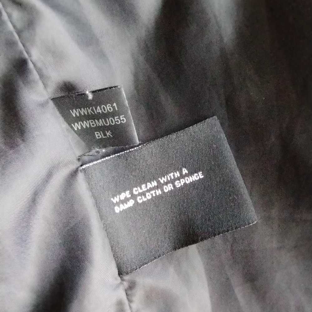 Black Rivet Vegan Leather Removable Hoodie Moto Jacket - Fits M - Carchoal/Black - Picture 15 of 16